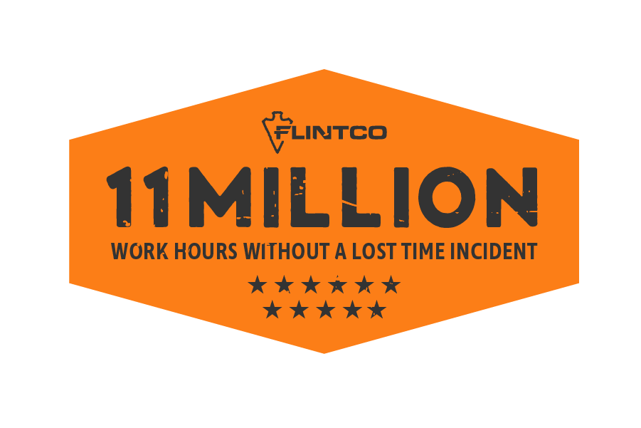 Flintco Surpasses 11 Million Work Hours without a Lost Time Incident