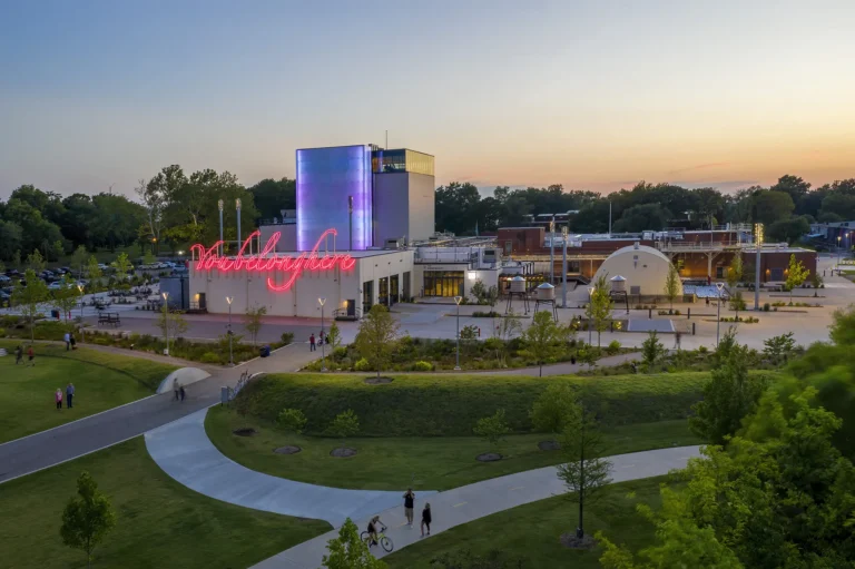 CBMAA Momentary Building at night